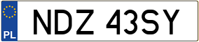 Trailer License Plate
